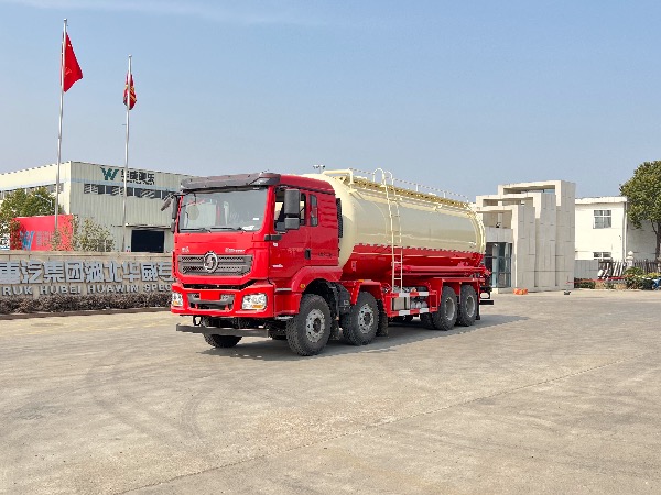 25.5立方陜汽德龍SGZ5312GFLSX6型油田專(zhuān)用下灰罐車(chē)/固井水泥罐車(chē)/重晶石粉罐車(chē)（空壓機(jī)下置）