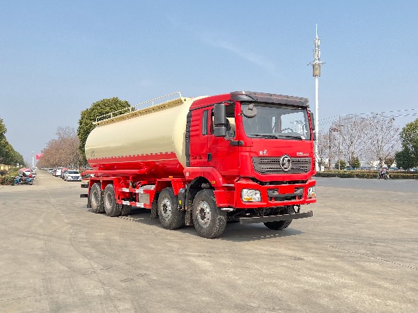 25.5立方陜汽德龍SGZ5312GFLSX6型油田專用下灰罐車(chē)/固井水泥罐車(chē)/重晶石粉罐車(chē)（空壓機(jī)下置）