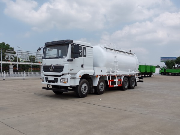 8x4陜汽德龍M3000系列SGZ5311GFLSX6型粉罐車|18立方油田專用下灰罐車（上置空壓機(jī)）