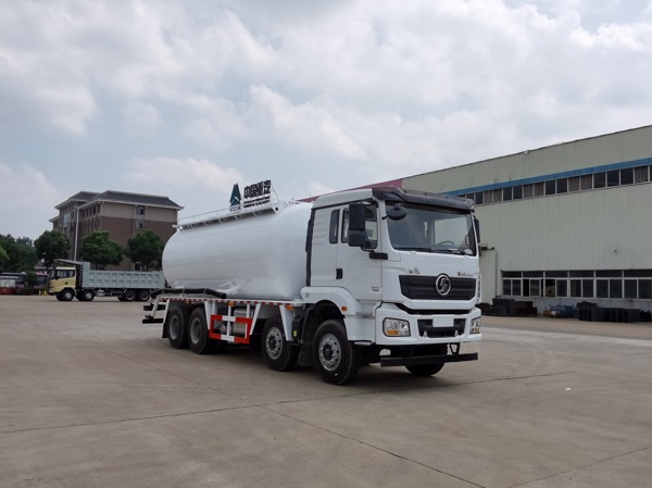 8x4陜汽德龍M3000系列SGZ5311GFLSX6型粉罐車(chē)|18立方油田專(zhuān)用下灰罐車(chē)（上置空壓機(jī)）